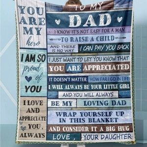 Daughter to Dad Blanket/Throw